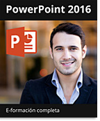 E-formación PowerPoint 2016 - Todas las funcionalidades de PowerPoint a su alcance - + el libro digital online PowerPoint 2016 GRATIS - Acceso ilimitado durante 1 año