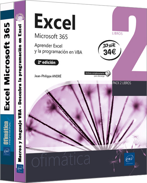 Excel Microsoft 365 - Pack de 2 libros: Aprender Excel y la programación en VBA (2ª edición)